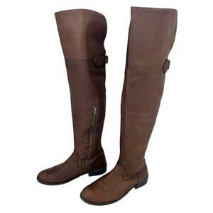 Frye Women’s Size 6 Brown Leather Over the Knee Riding Boots‎